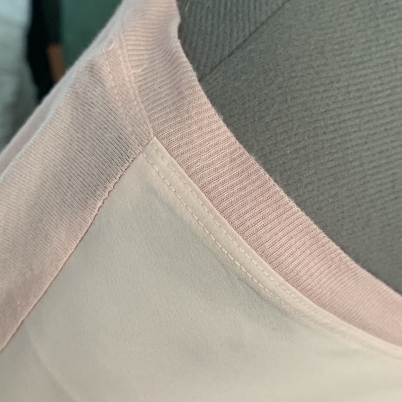Express Pale Pink Short Sleeve T-Shirt Top - Picture 7 of 9